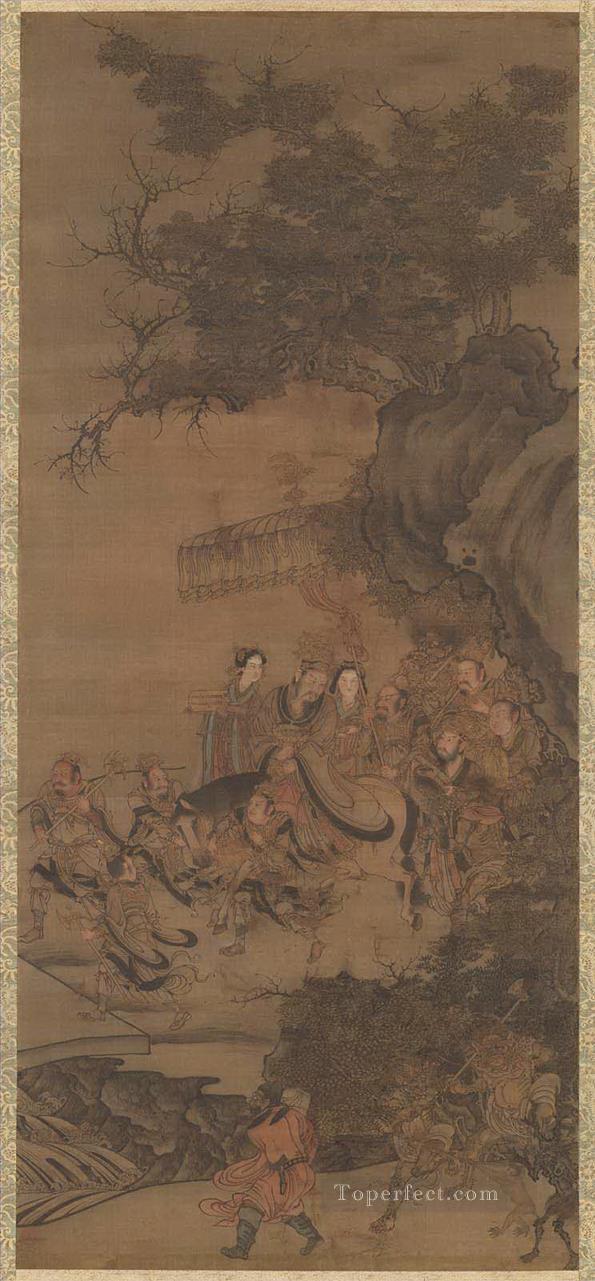 daoist deity of earth Wu Daozi traditional Chinese Oil Paintings